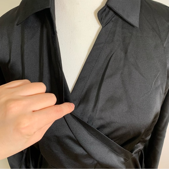 Black Wrap Skirt Dress from Korea - Picture 3 of 12